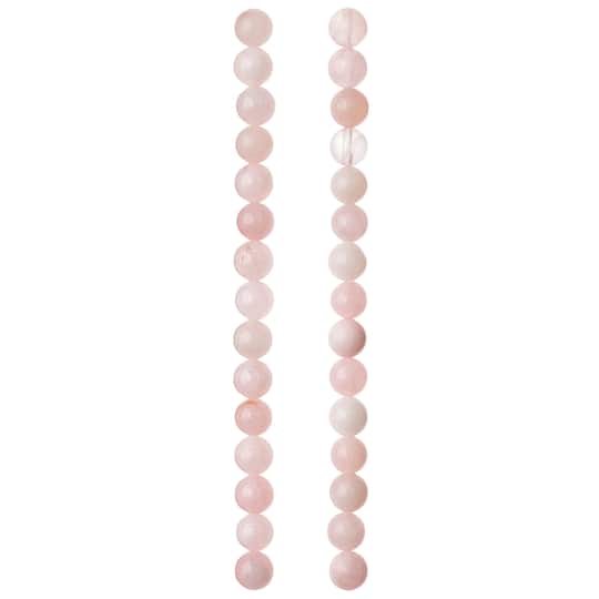 12 Pack: Rose Quartz Round Beads by Bead Landing™, 8mm